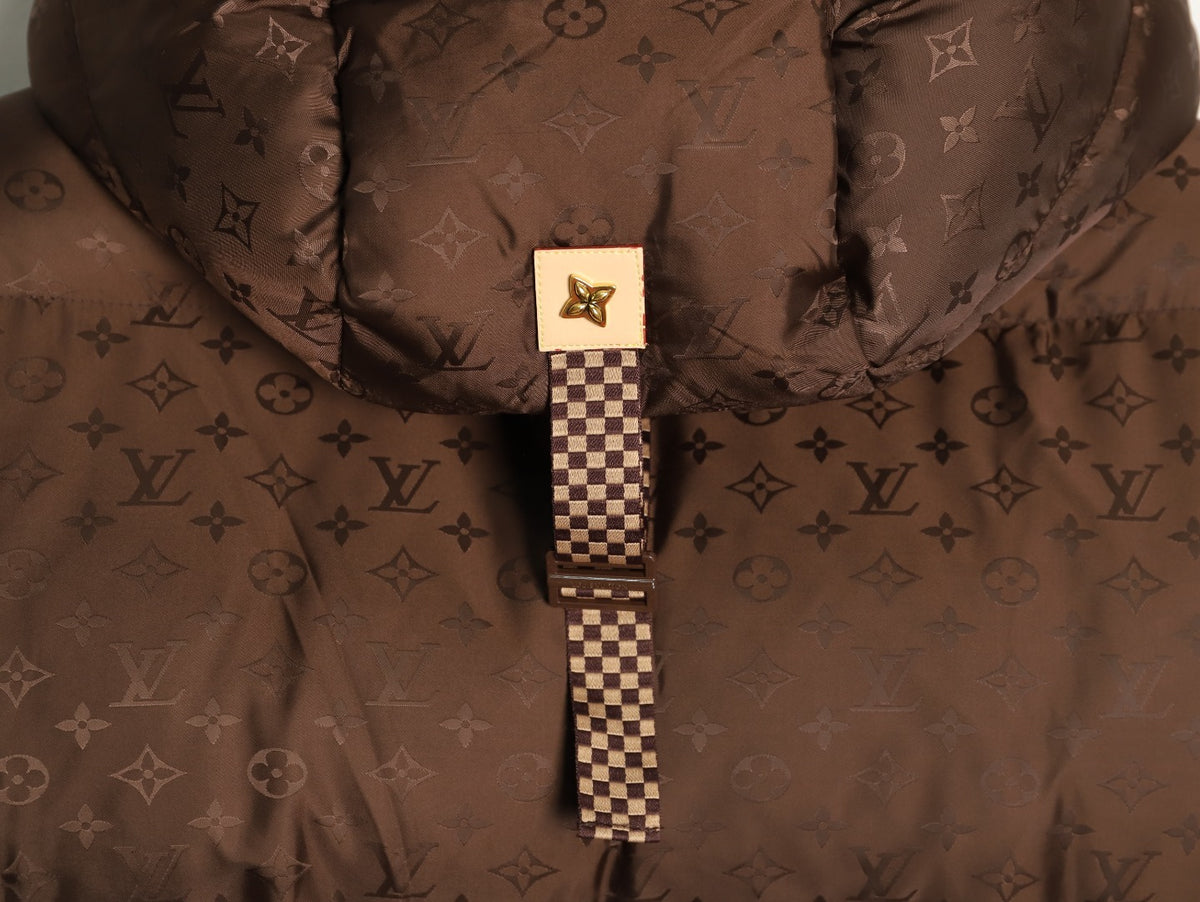 Monogram Down Blouson Dark Brown