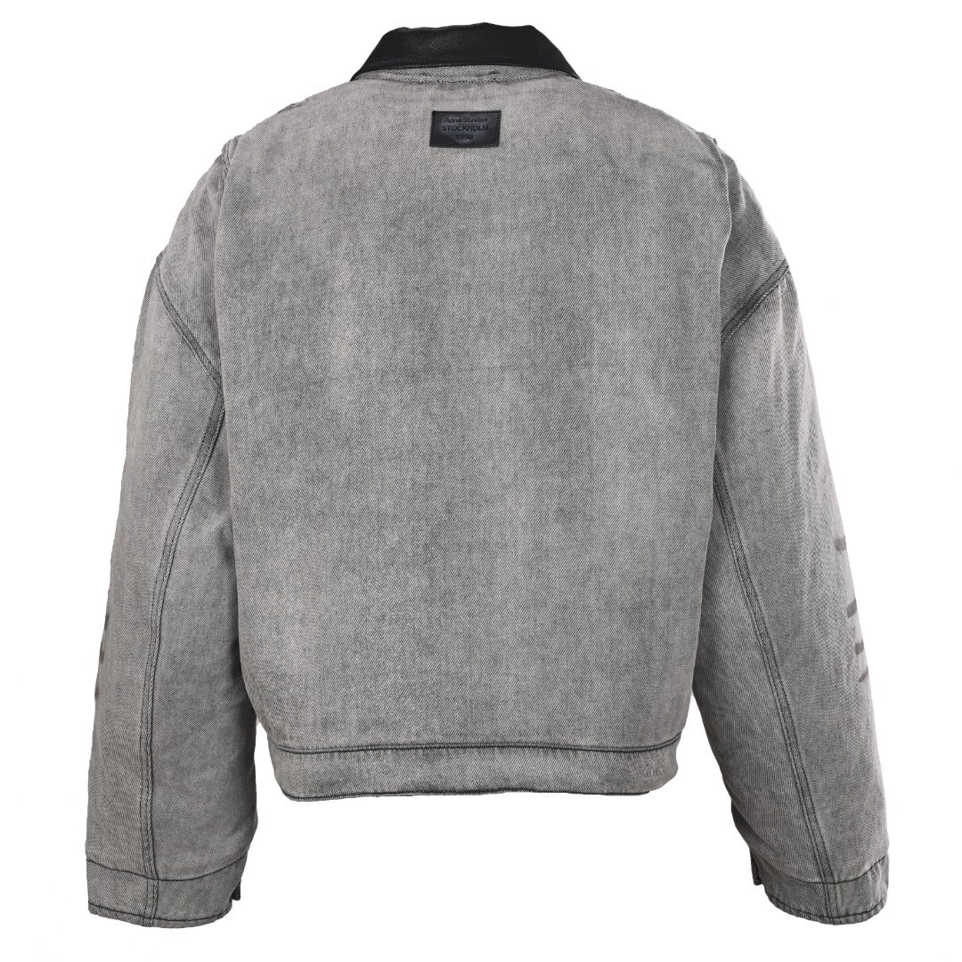 Faded Denim Bomber White / Black