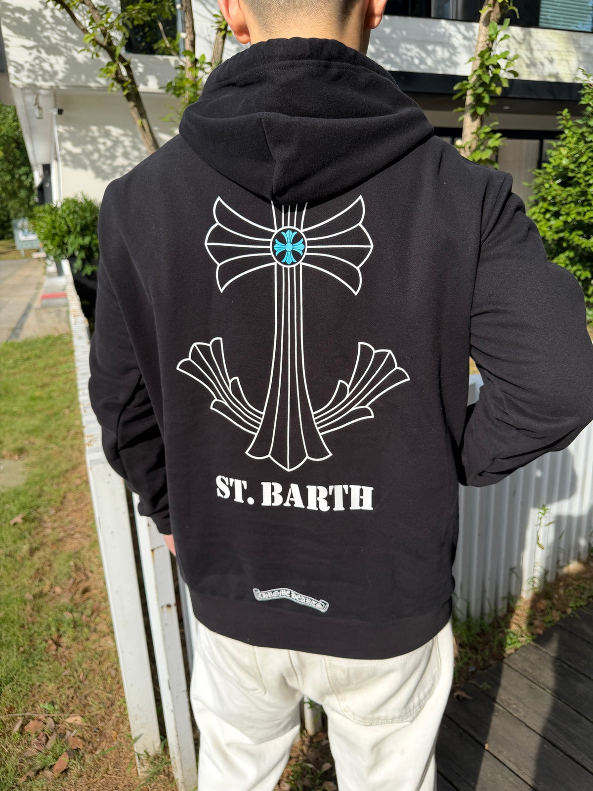 Printed Hoodie Black