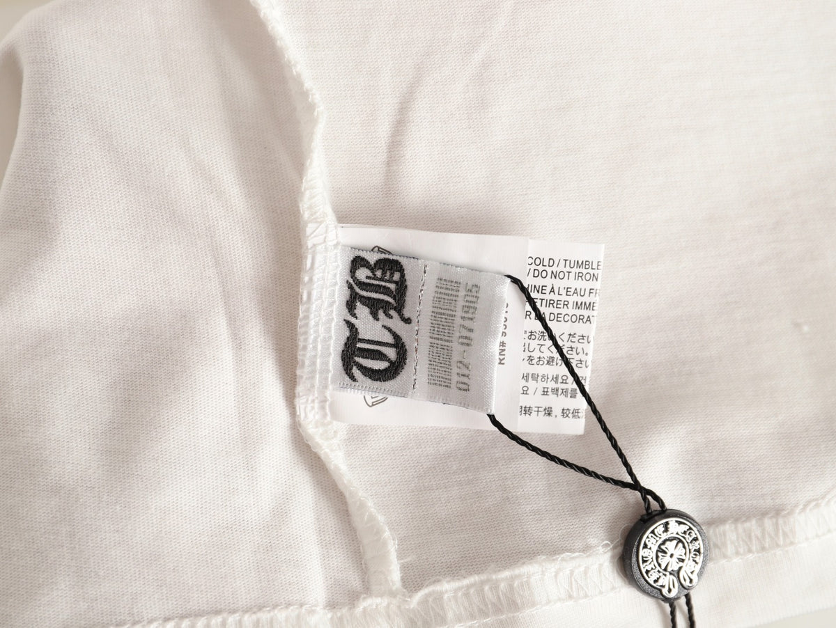 Horseshoe Floral Sleeve Long Sleeve T-Shirt White