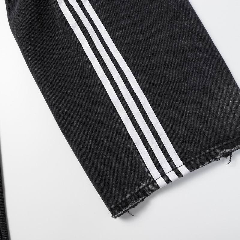 Adidas Originals High-Waist Loose Fit Jeans Stained Black