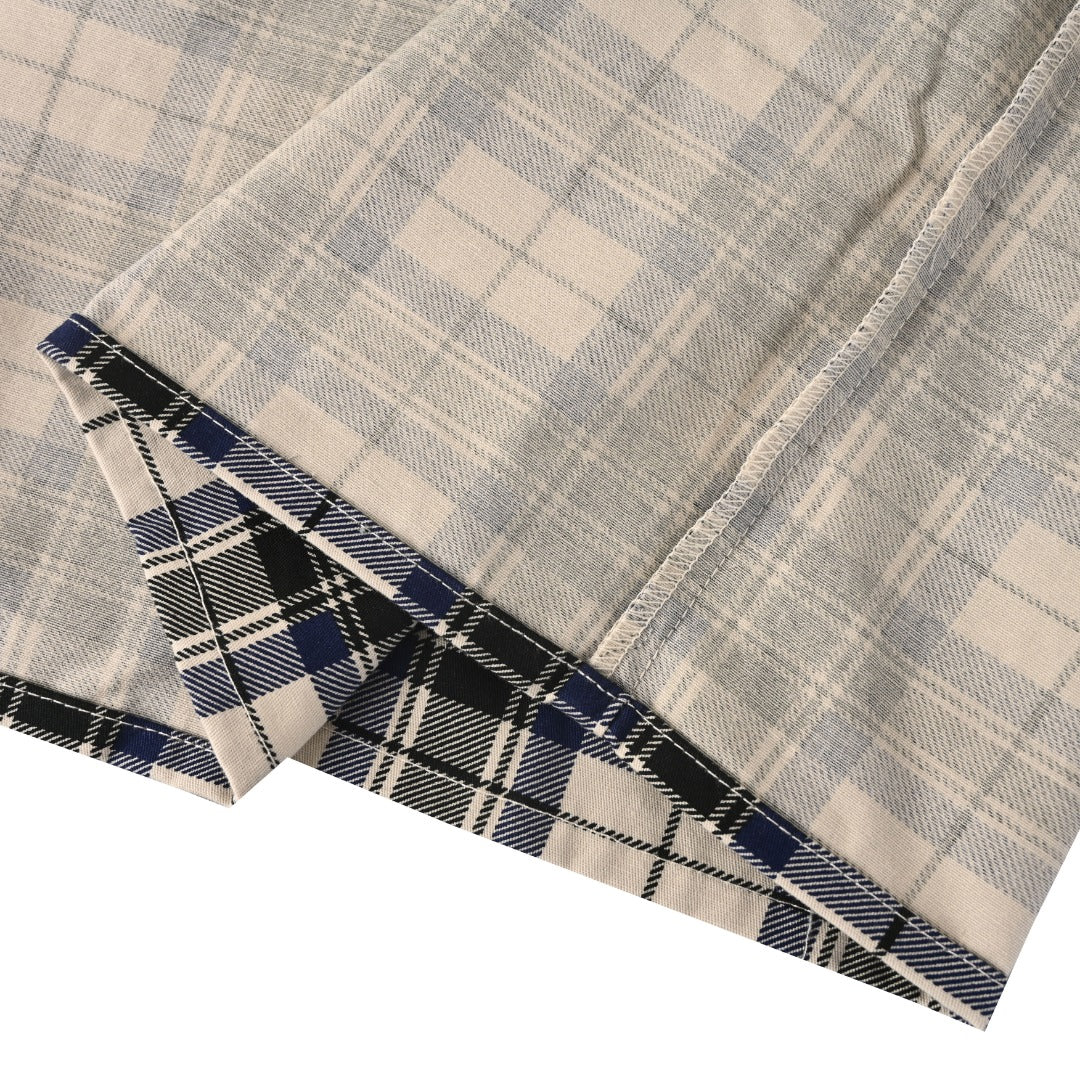 Reversible Plaid Check Black & White