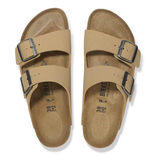 Birkenstock Arizona Birko-Flor Nubuk Latte Cream