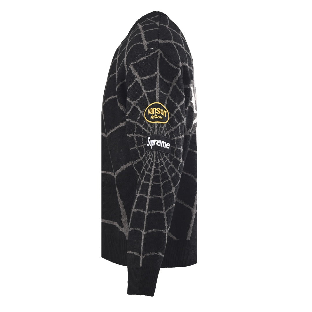 Spider-Man x Vanson Leathers Black