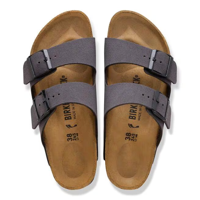 Birkenstock Arizona Birko-Flor Nubuck Velvet Gray