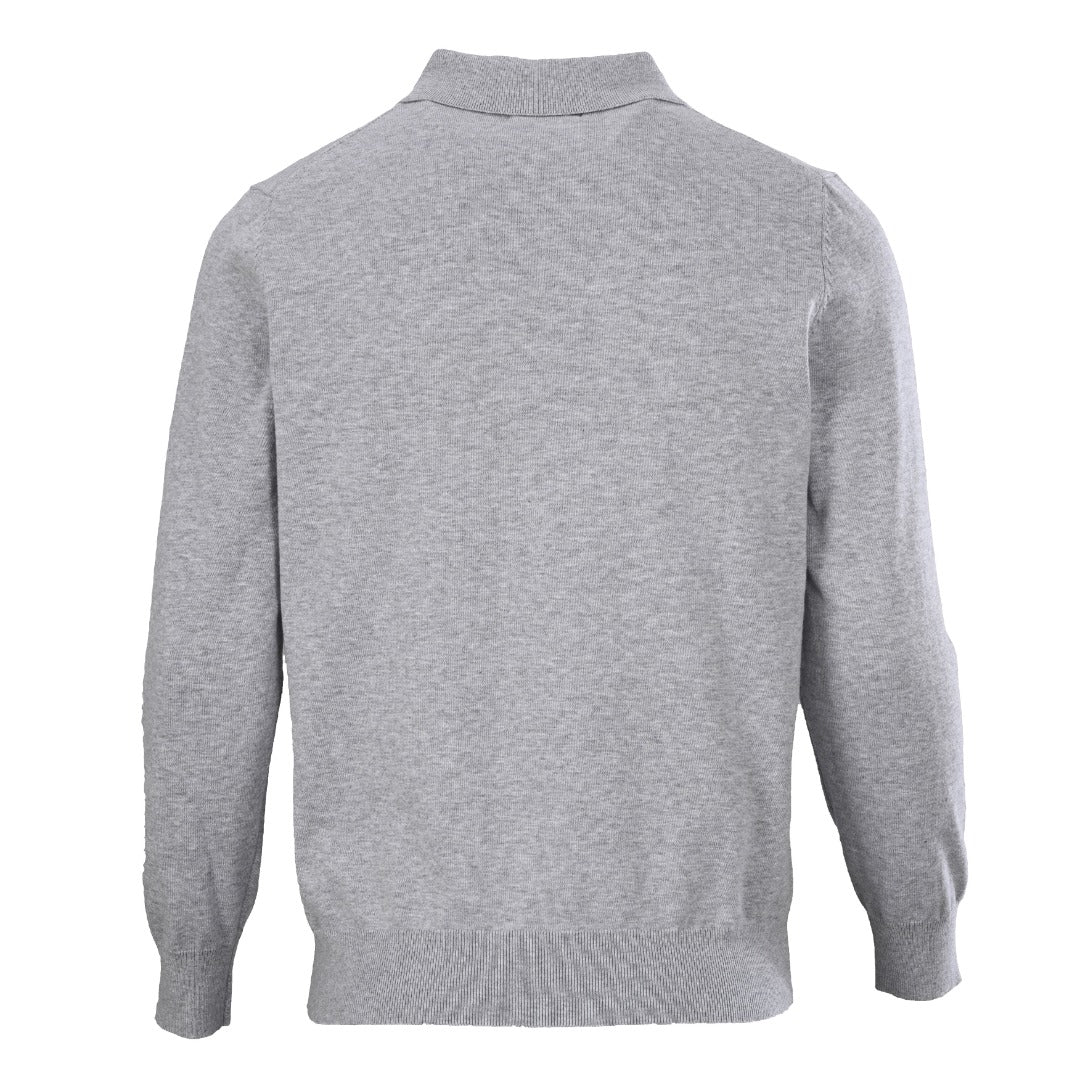 Long-Sleeve Cotton Polo Andover Heather