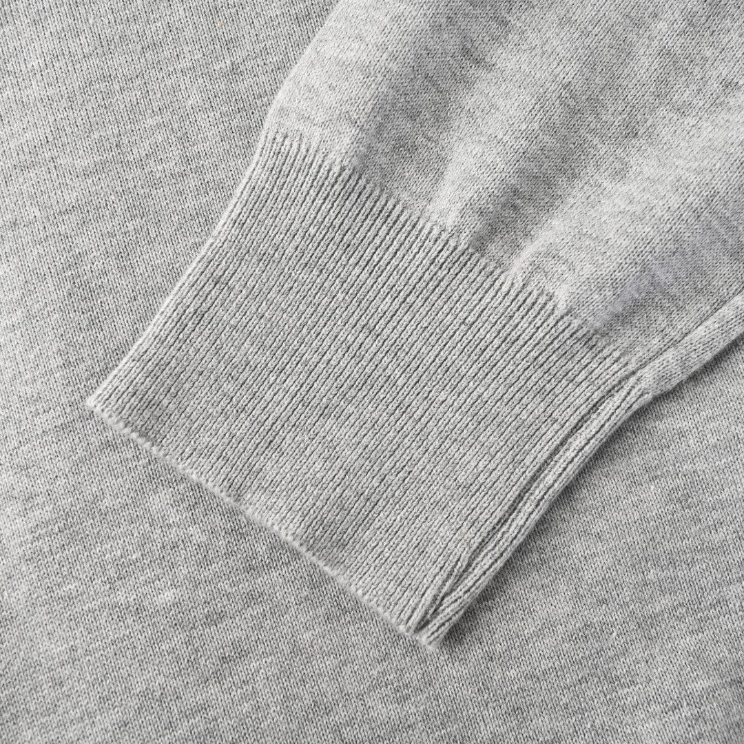 Long-Sleeve Cotton Polo Andover Heather