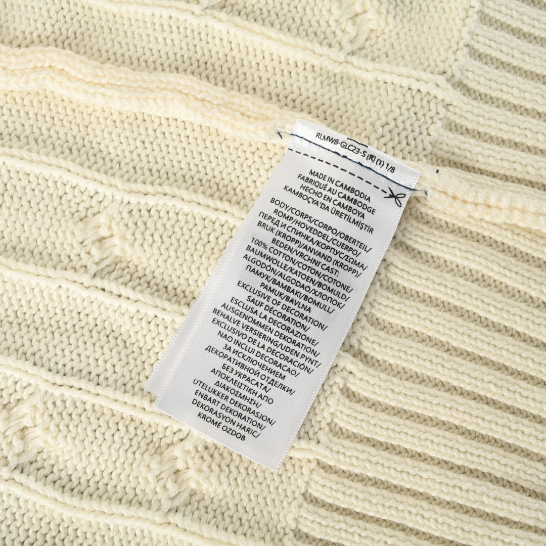 Cable-Knit Cotton Full-Zip Cardigan Andover Cream