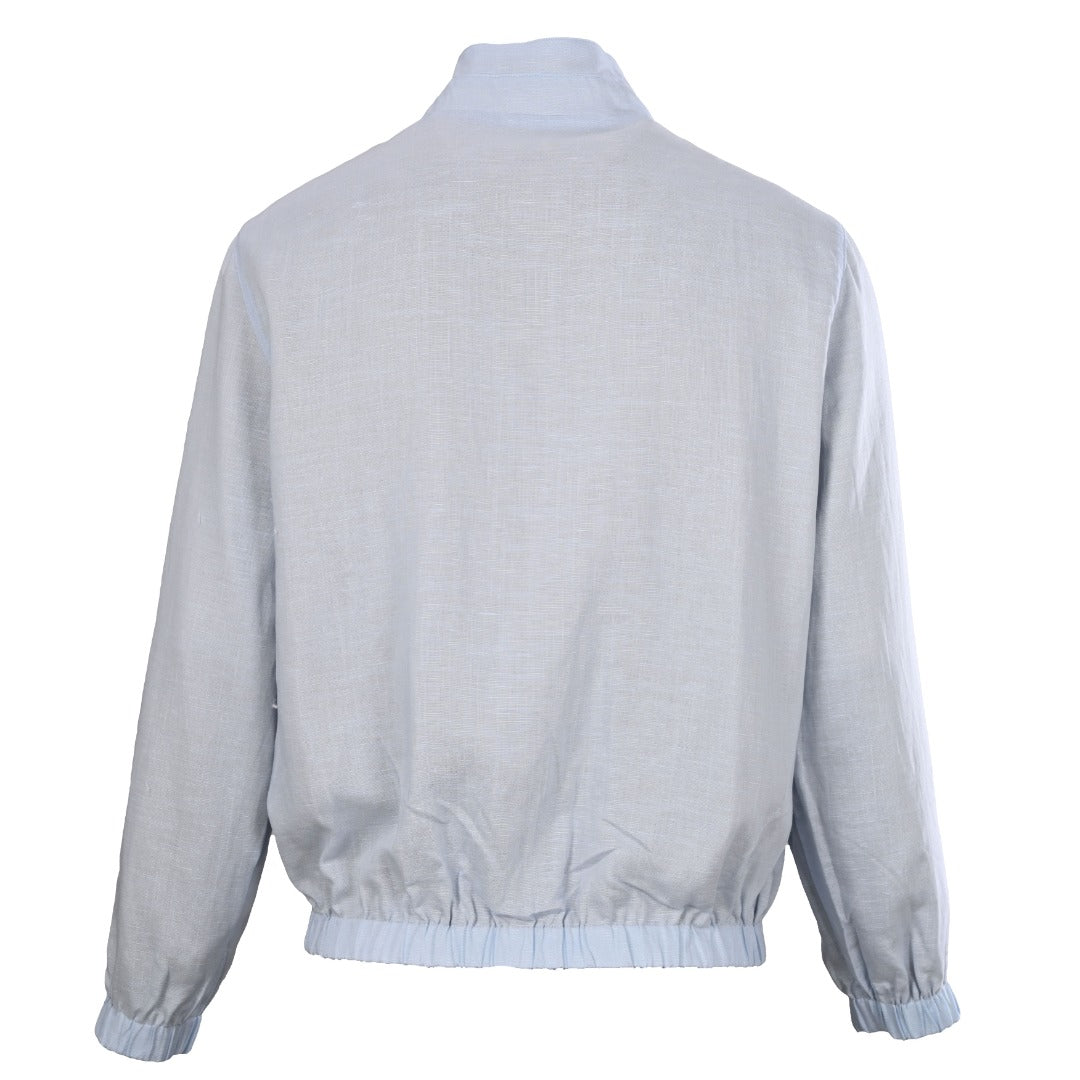 Reversible Linen Bomber Grain Beige