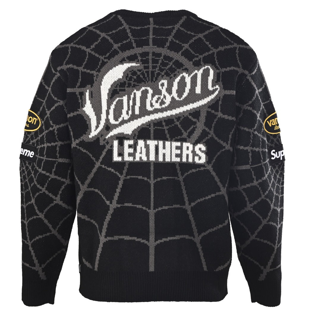 Spider-Man x Vanson Leathers Black