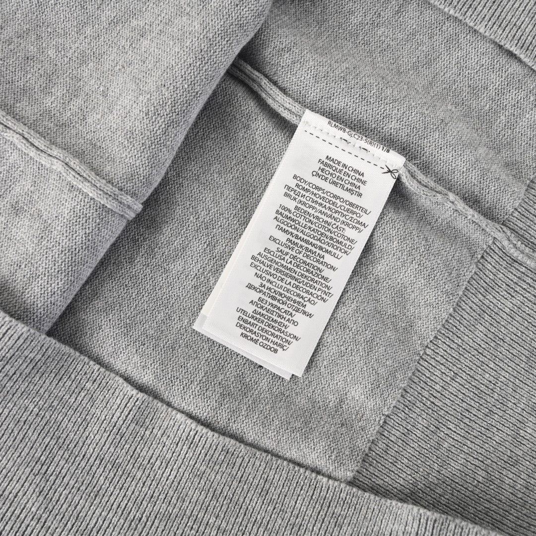 Long-Sleeve Cotton Polo Andover Heather