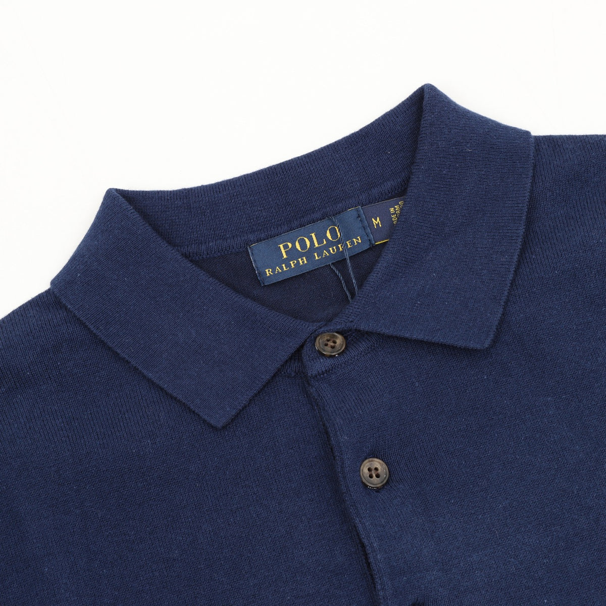 Cotton Polo-Collar Jumper Hunter Navy