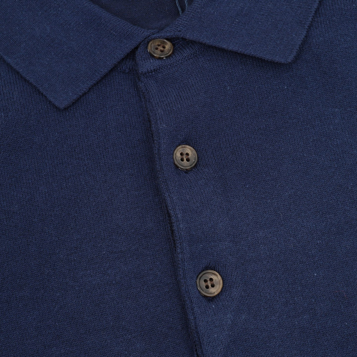 Cotton Polo-Collar Jumper Hunter Navy