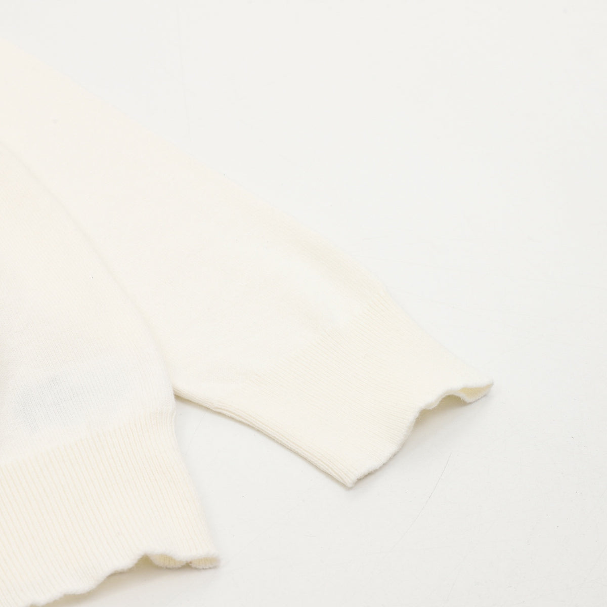 Long-Sleeve Knit Polo Cream
