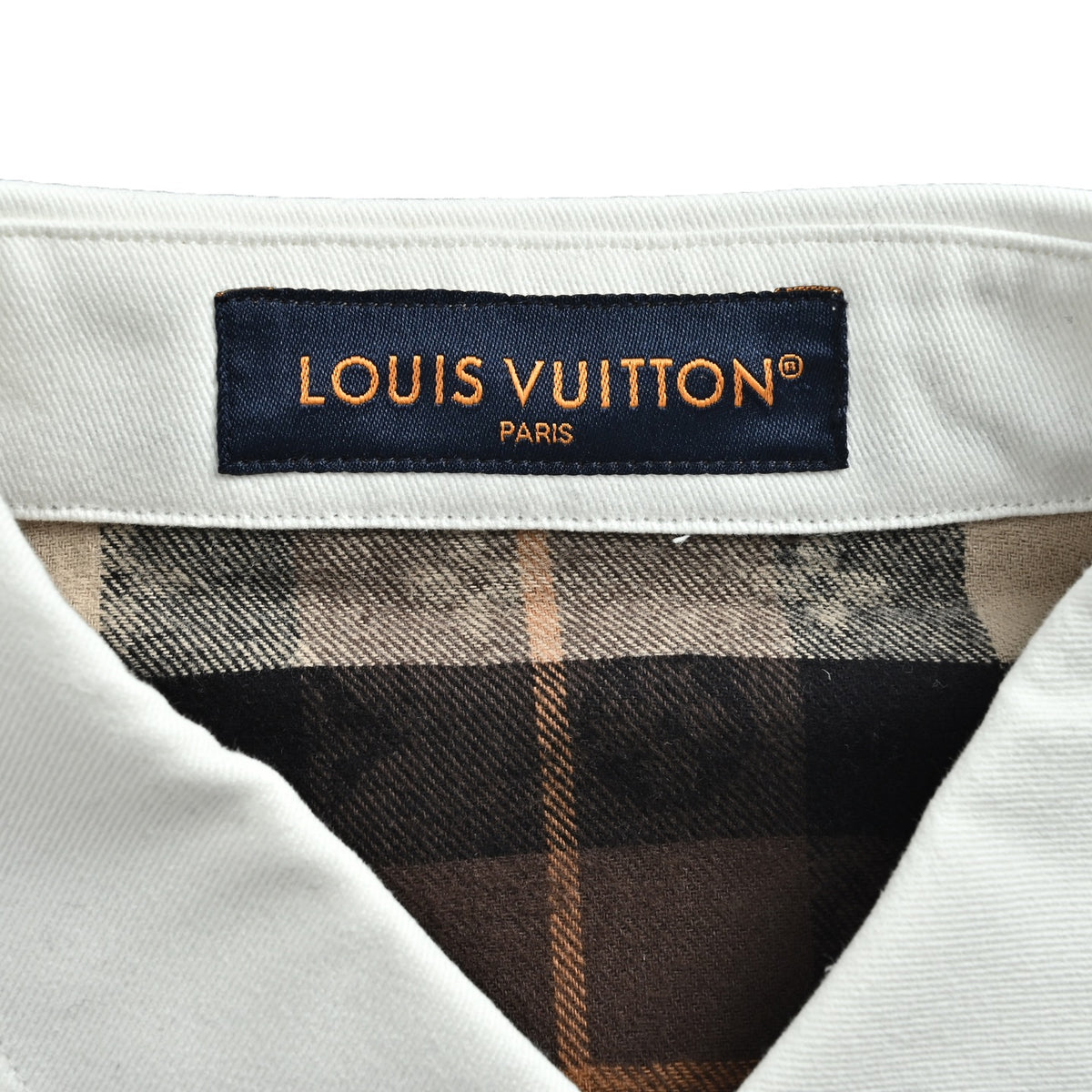 Monogram Flannel Long-Sleeved Polo Caramel