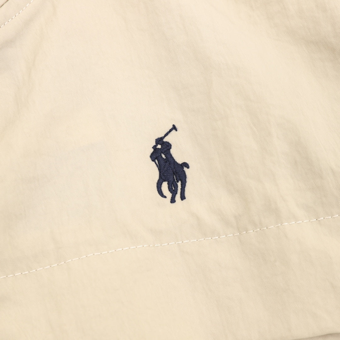 Lightweight Full-Zip Hooded Jacket Stone Beige