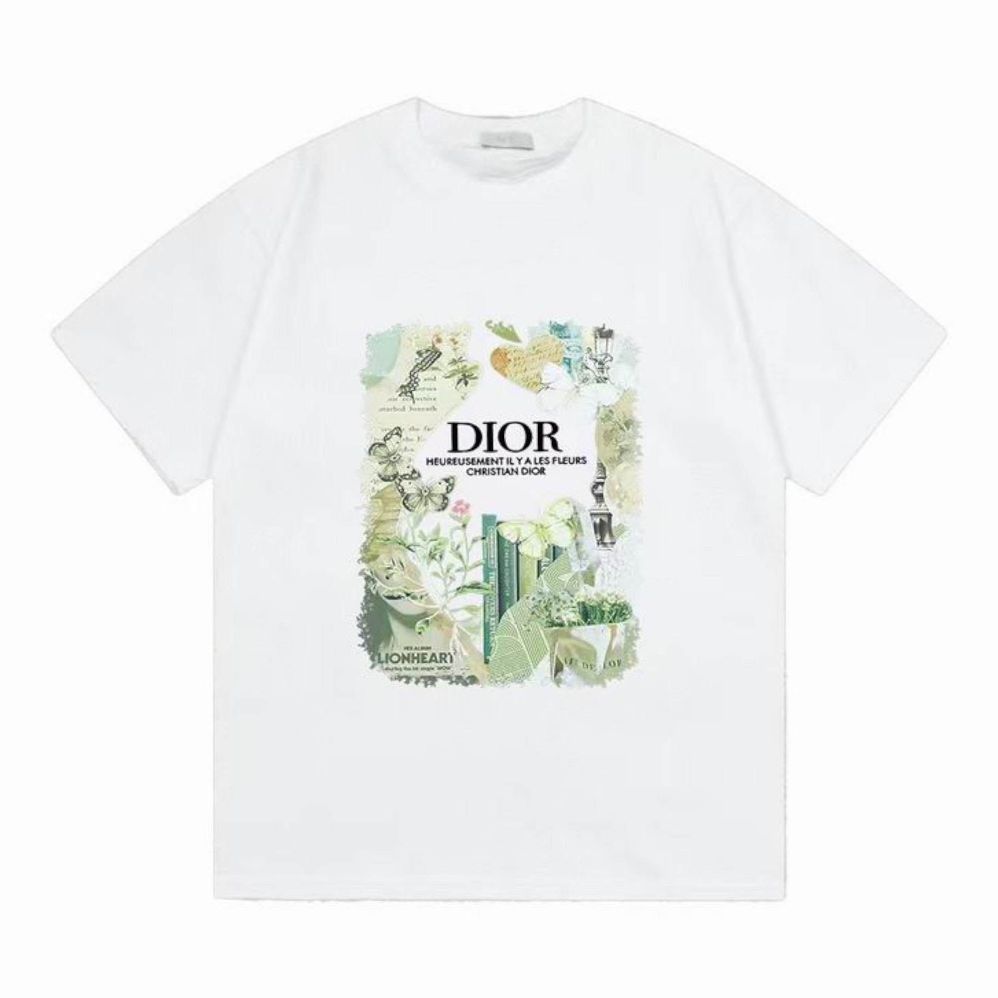Floral Butterfly Graphic T-Shirt White