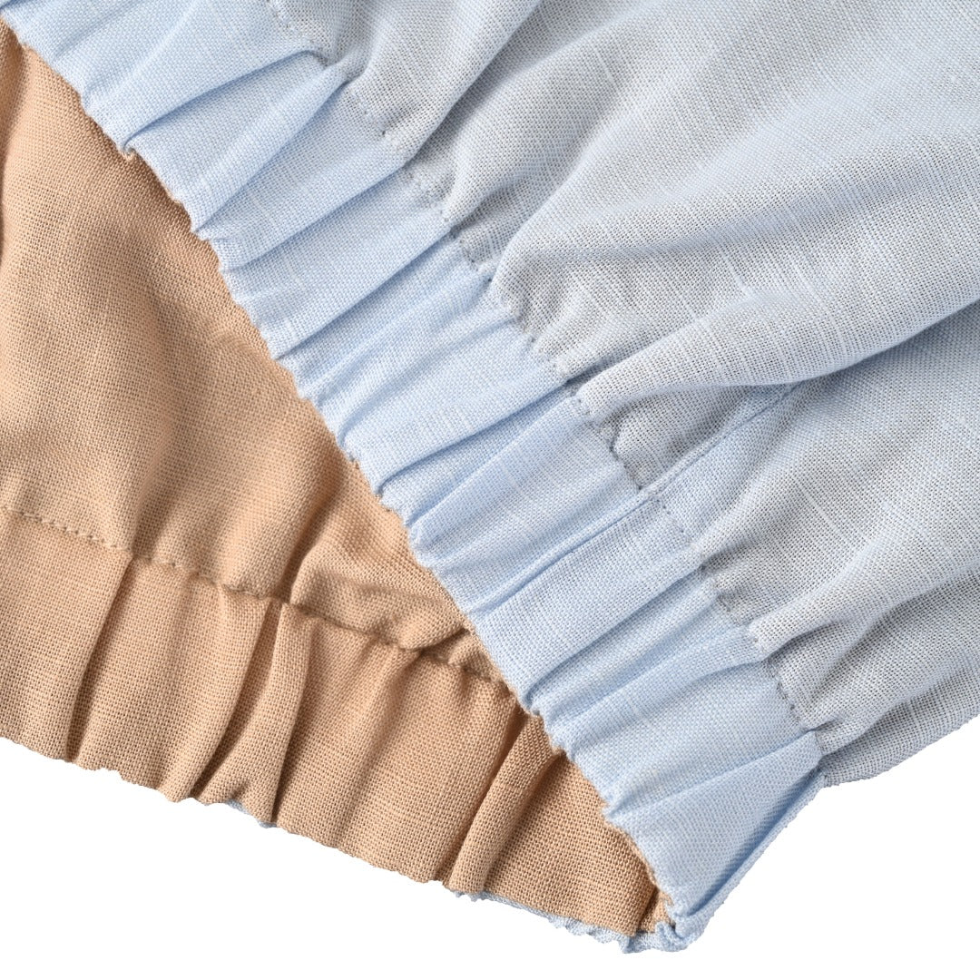 Reversible Linen Bomber Grain Beige