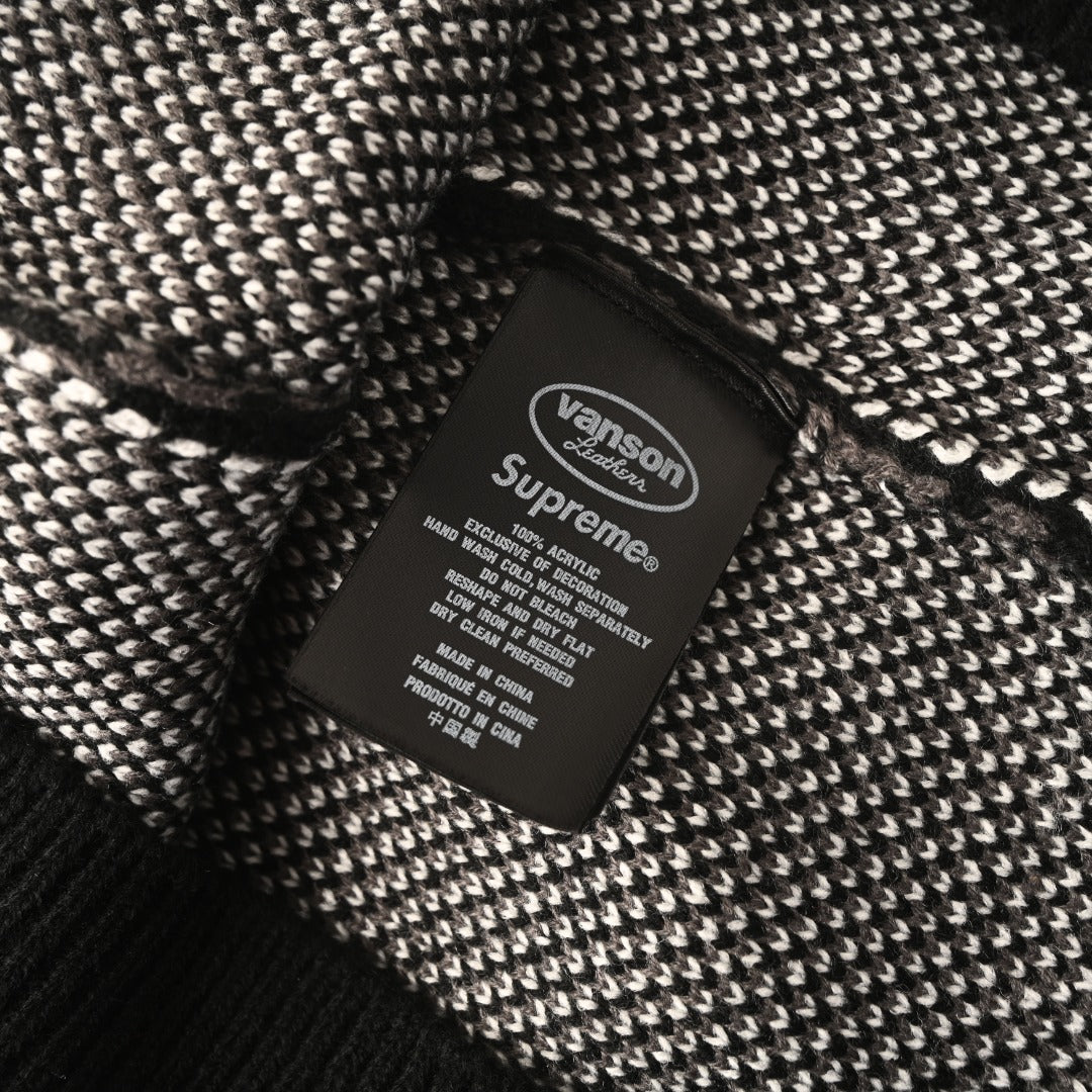 Spider-Man x Vanson Leathers Black