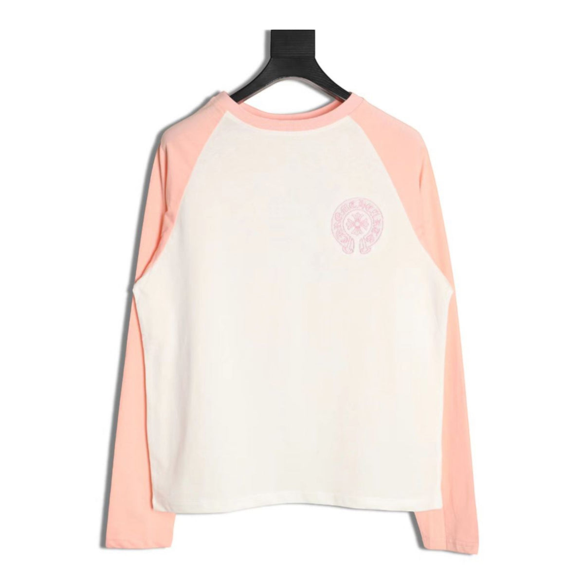 Raglan Long Sleeve T-Shirt White & Pink