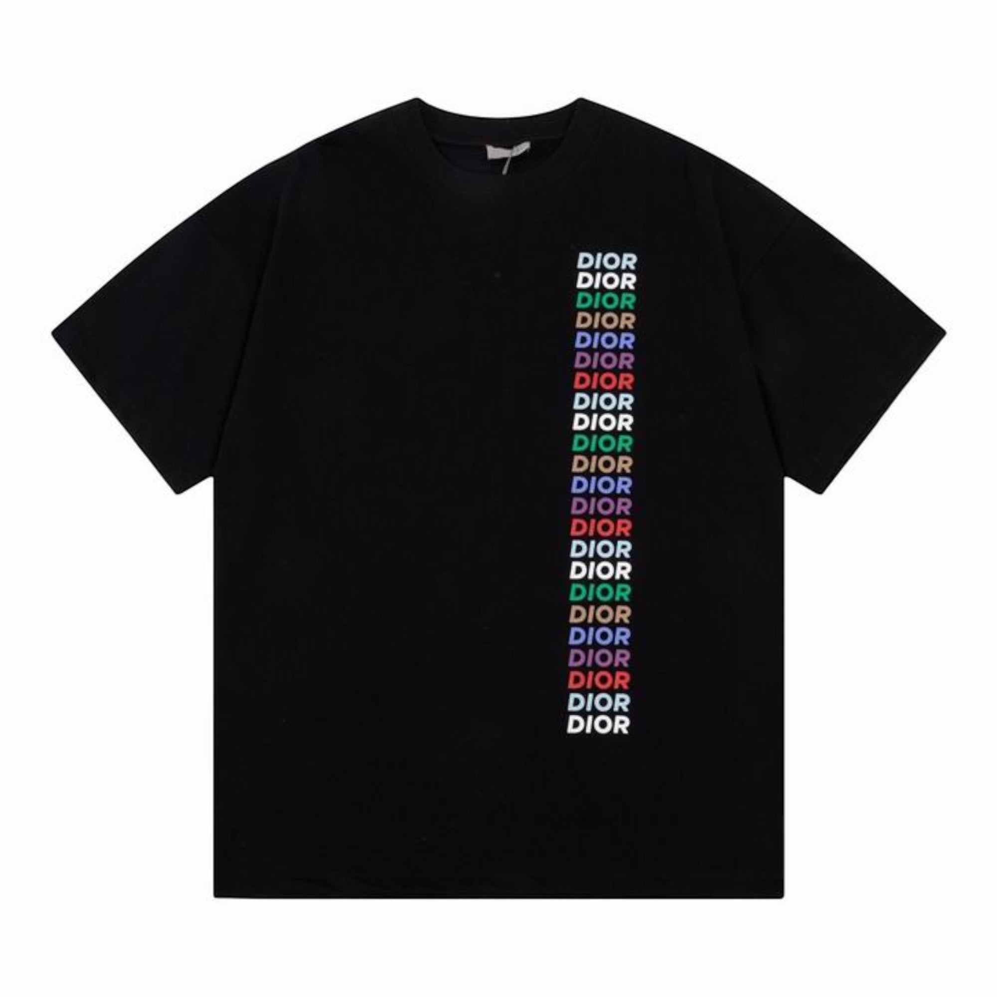 Multicolor Logo Stack T-Shirt Black