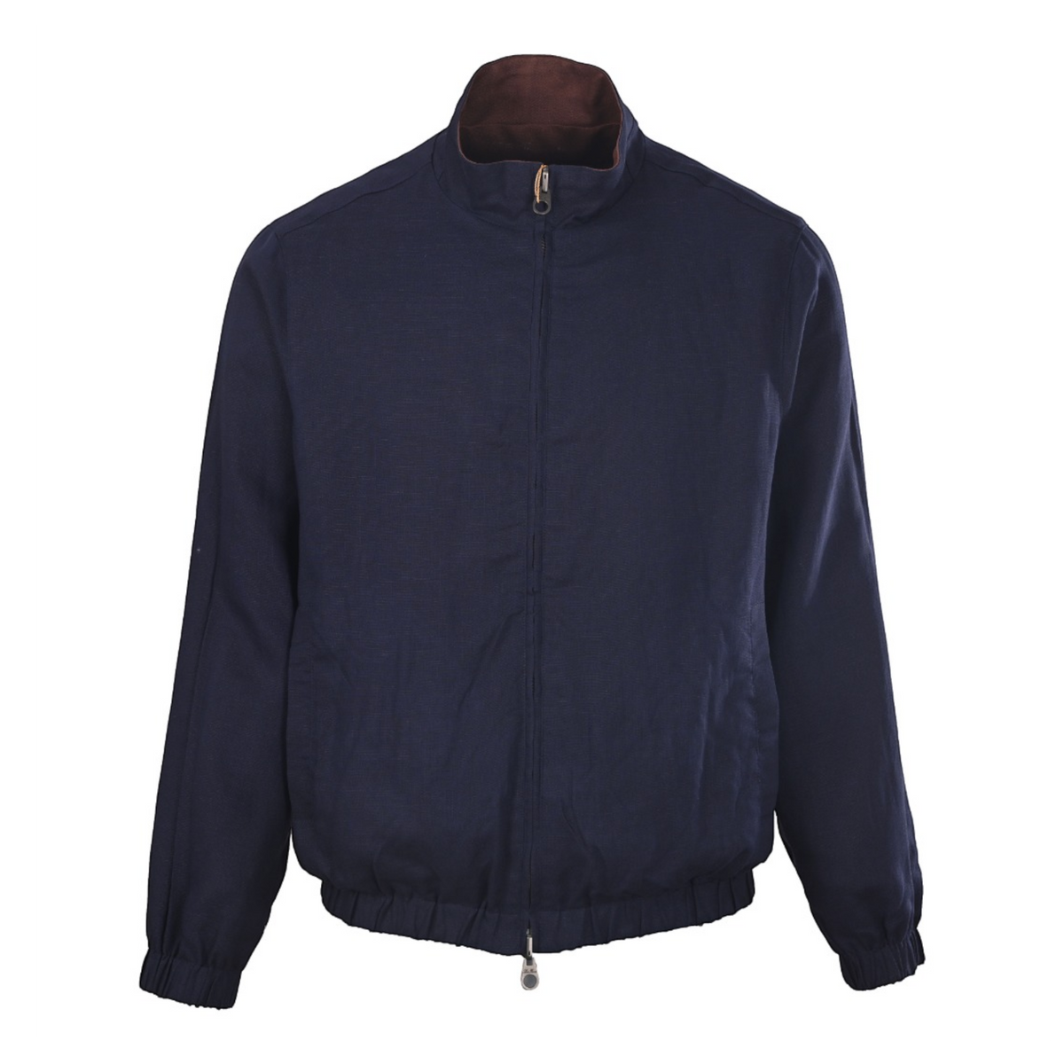 Reversible Linen Bomber Navy Blue