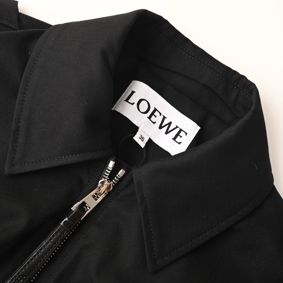 Draped Zip-Up Black
