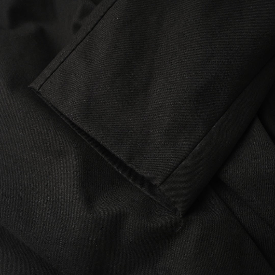 Draped Zip-Up Black