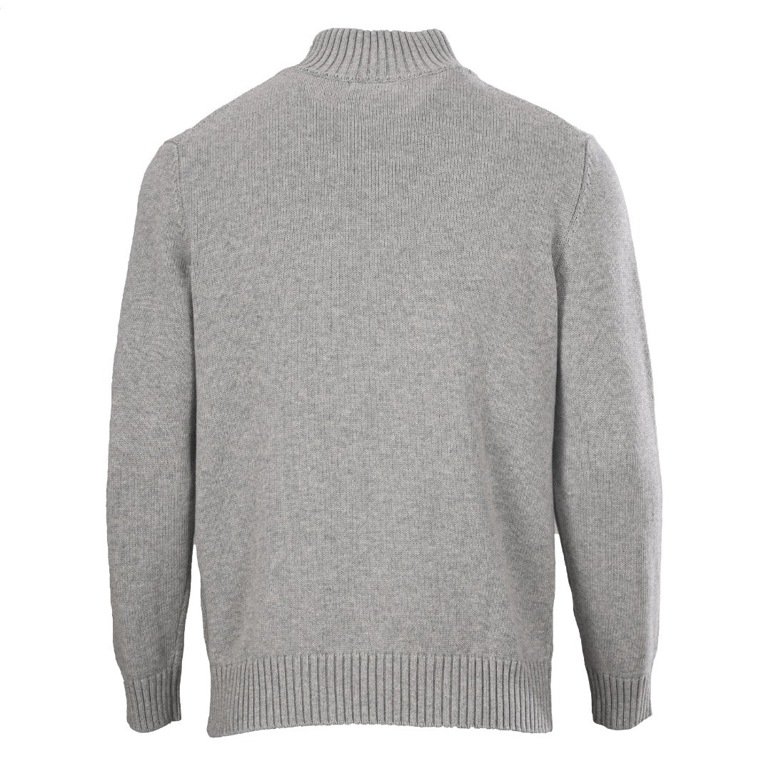 Cotton Quarter-Zip Sweater Andover Heather