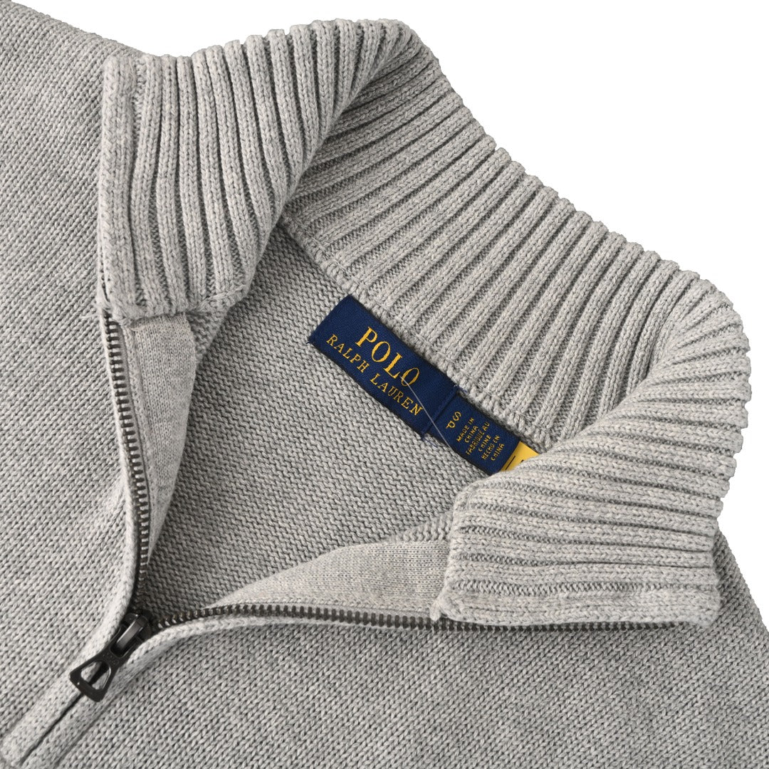 Cotton Quarter-Zip Sweater Andover Heather