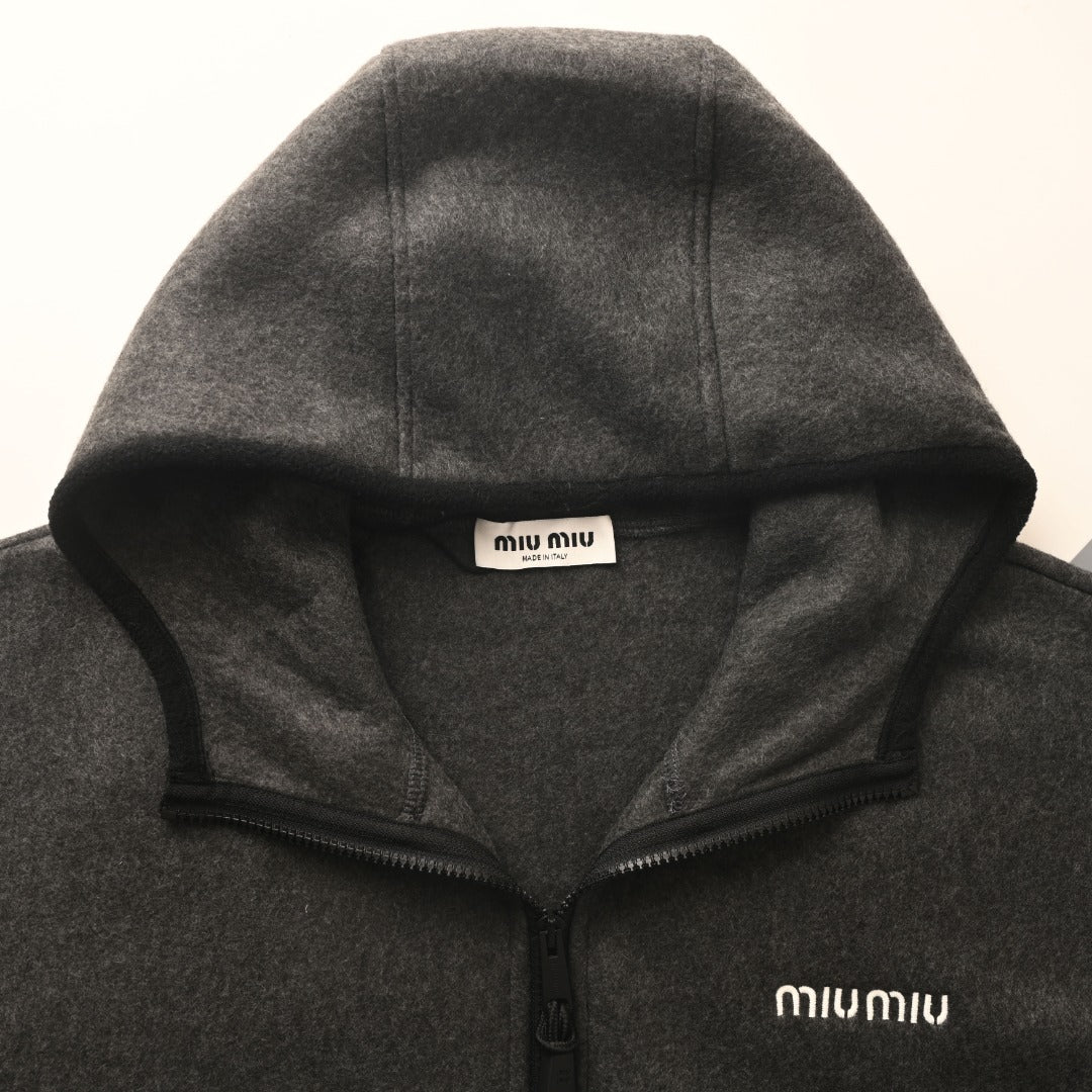 Hooded Fleece Anthracite Grey