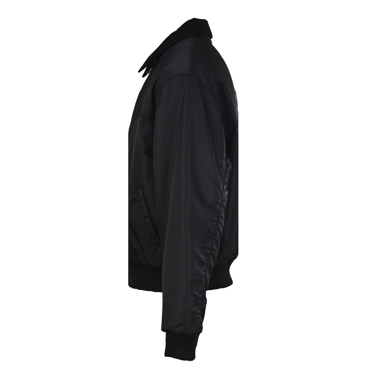 Corduroy Collar Western Black