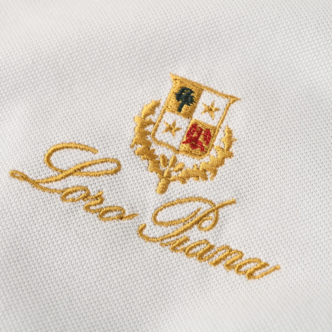Crest Embroidered White