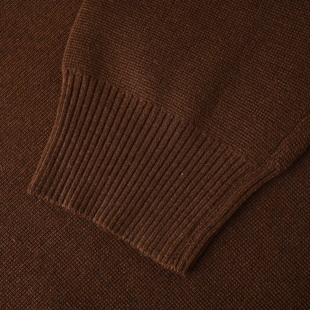 Open Polo Chocolate Brown