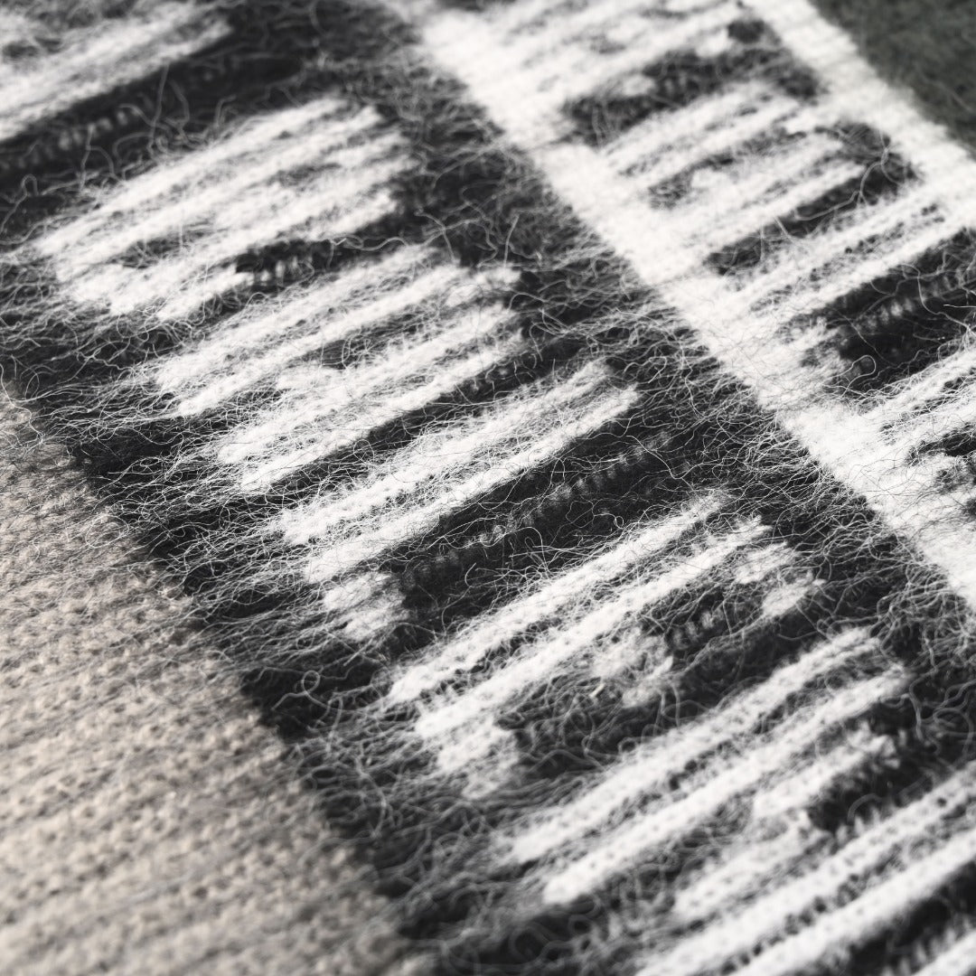 Stripped Crewneck Sweater Black, White & Grey