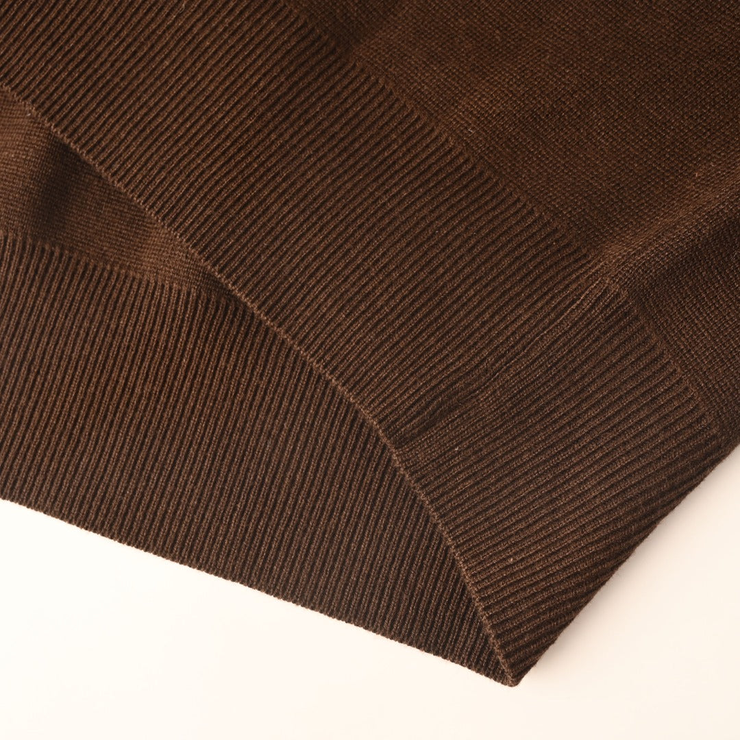 Open Polo Chocolate Brown