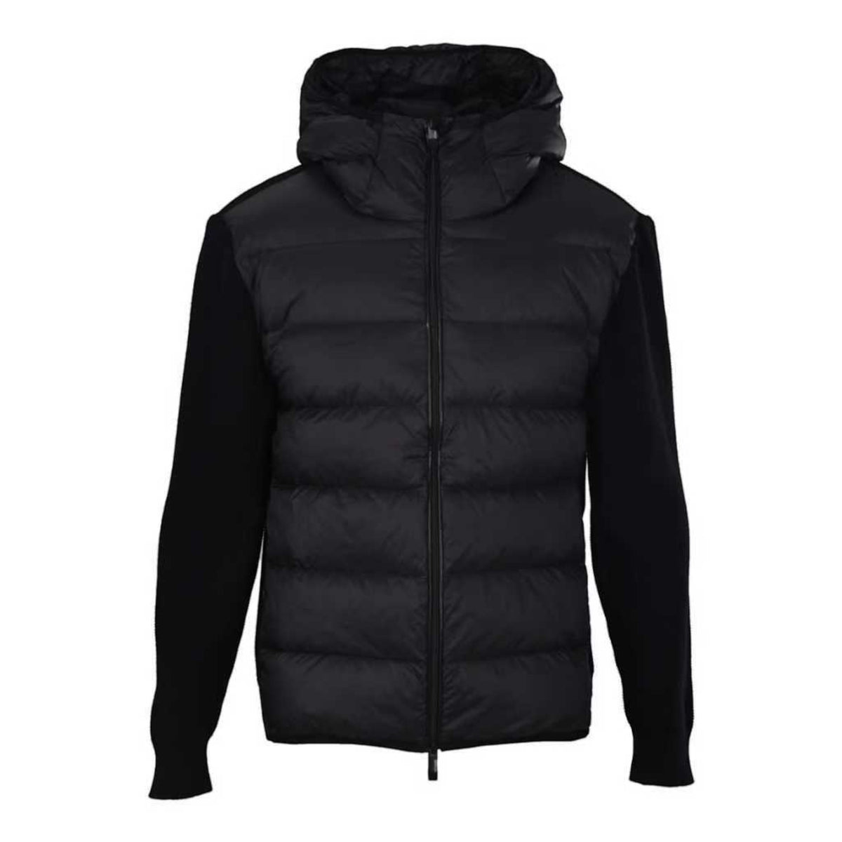 Down Padded Cotton Hooded Black