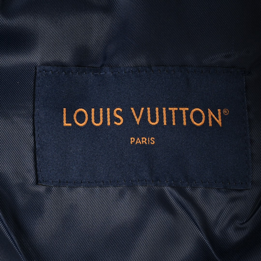 Leather Mix Teddy Jacket Blue / White