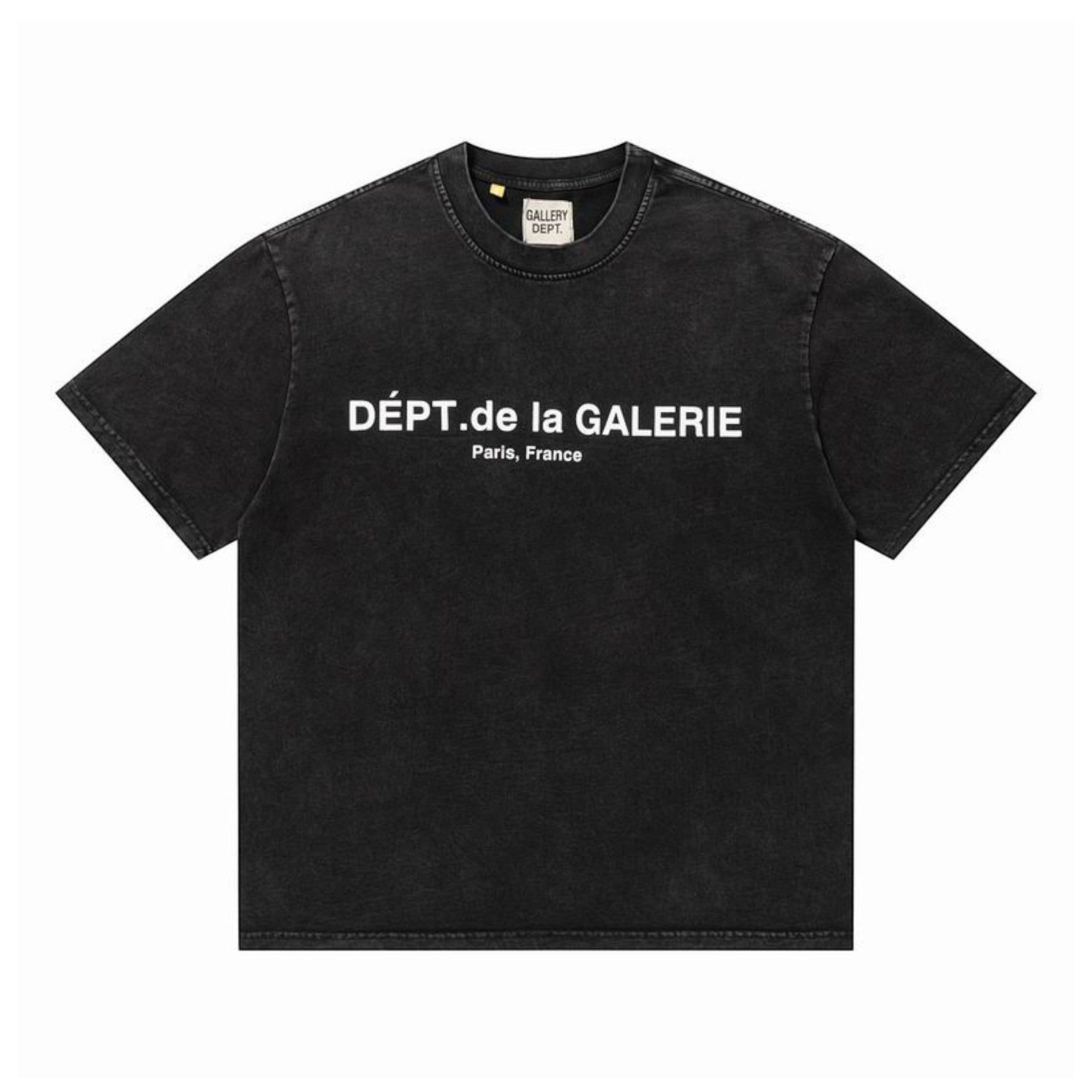 French Logo Paris Washed Black