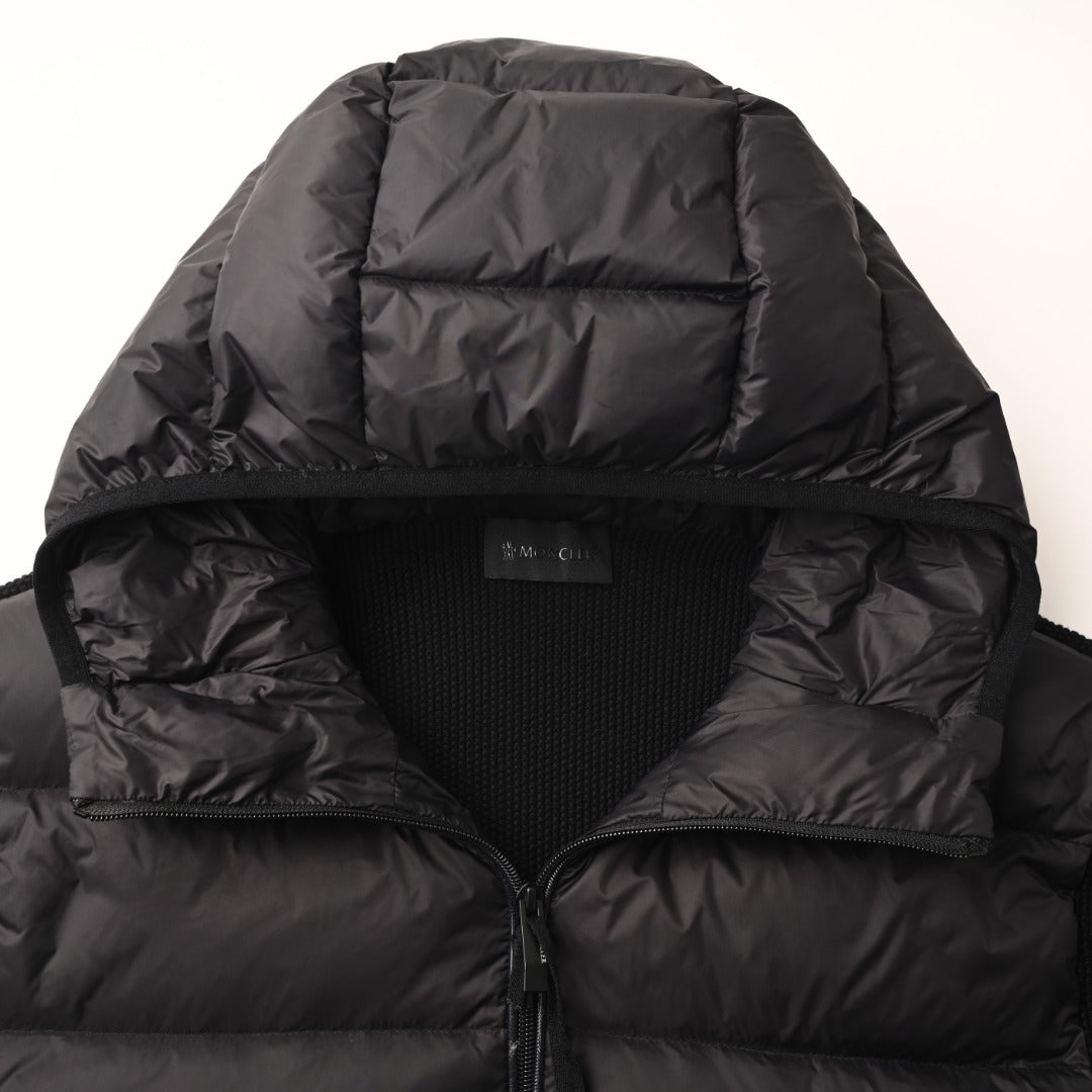 Down Padded Cotton Hooded Black