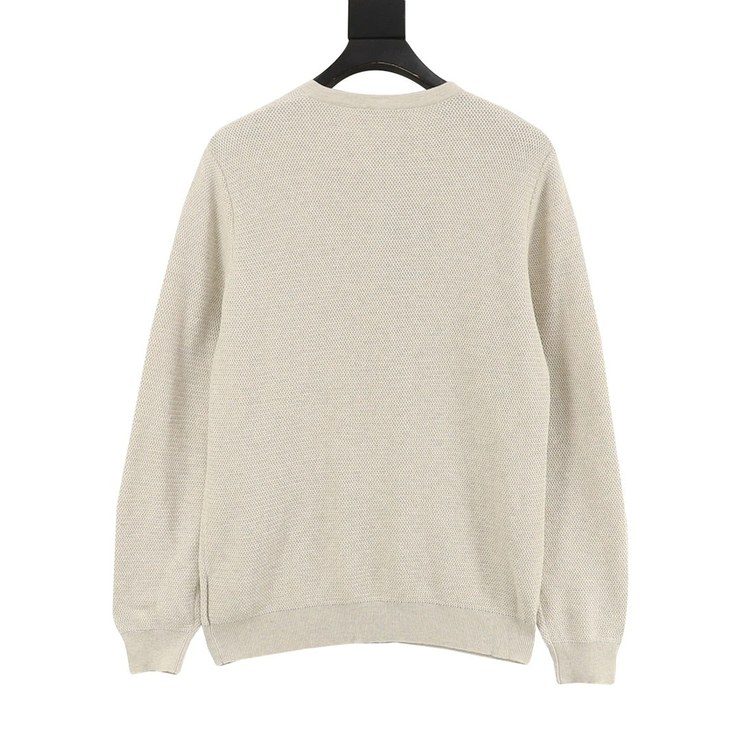 Knit Henley Oatmeal Beige