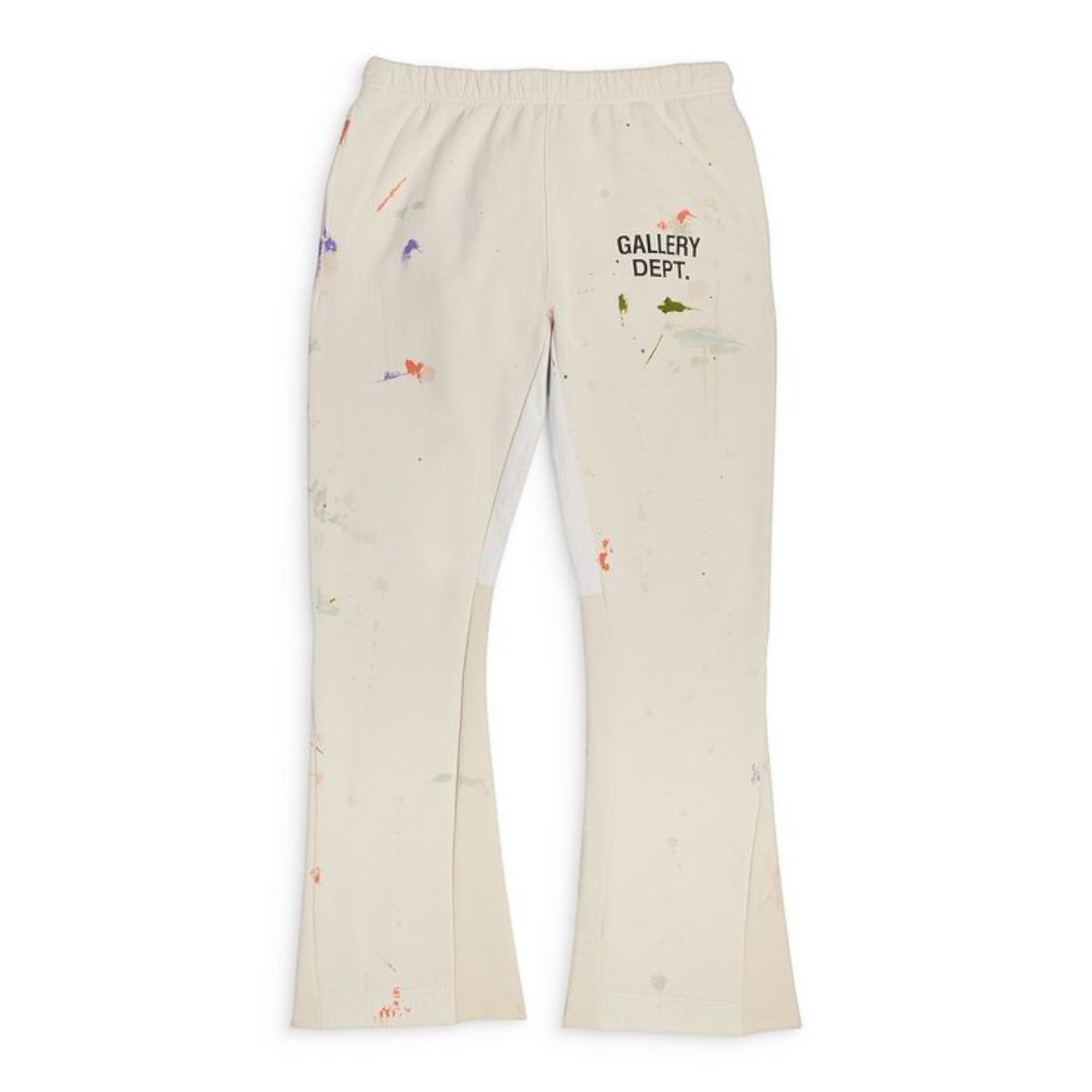 Painted Flare Sweatpants Cream