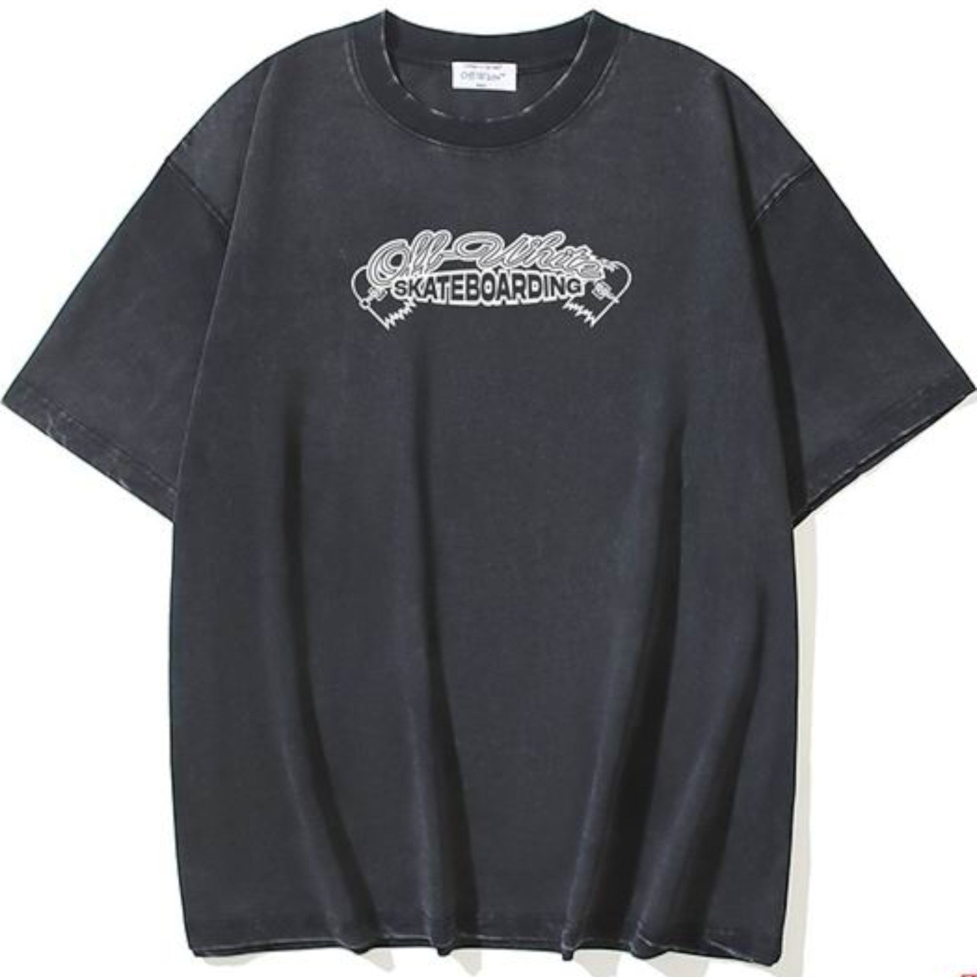 Skateboarding Logo T-Shirt Washed Black