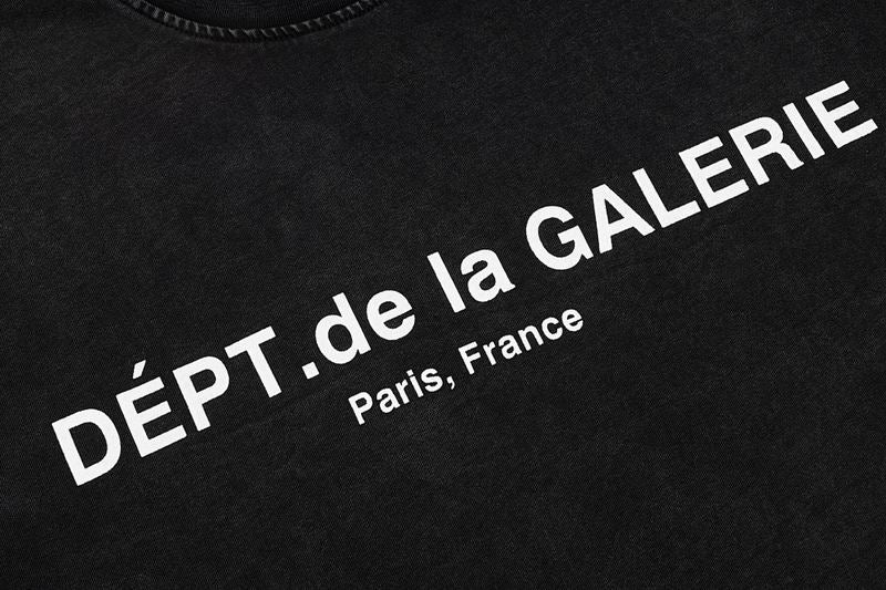 French Logo Paris Washed Black