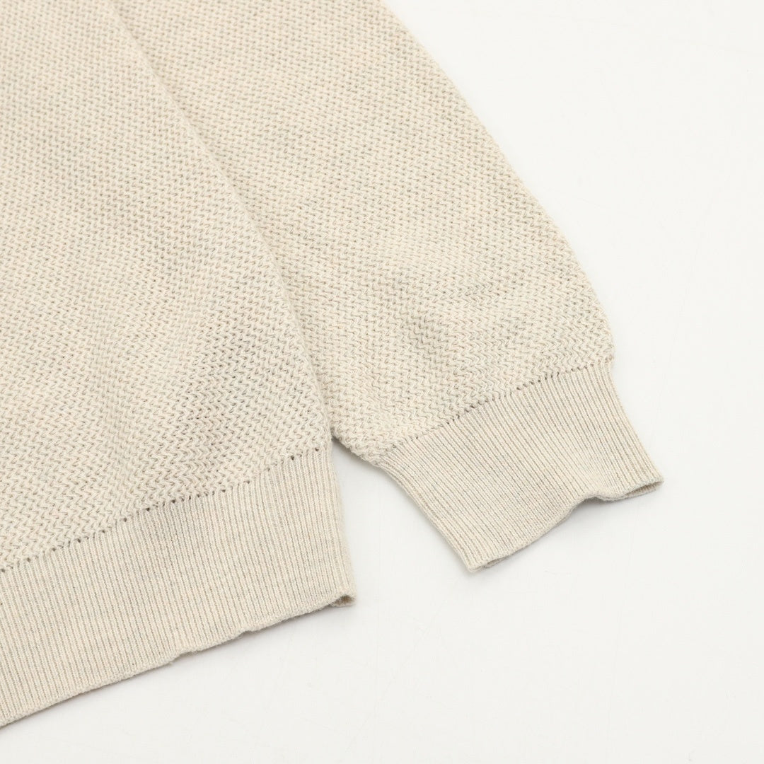 Knit Henley Oatmeal Beige
