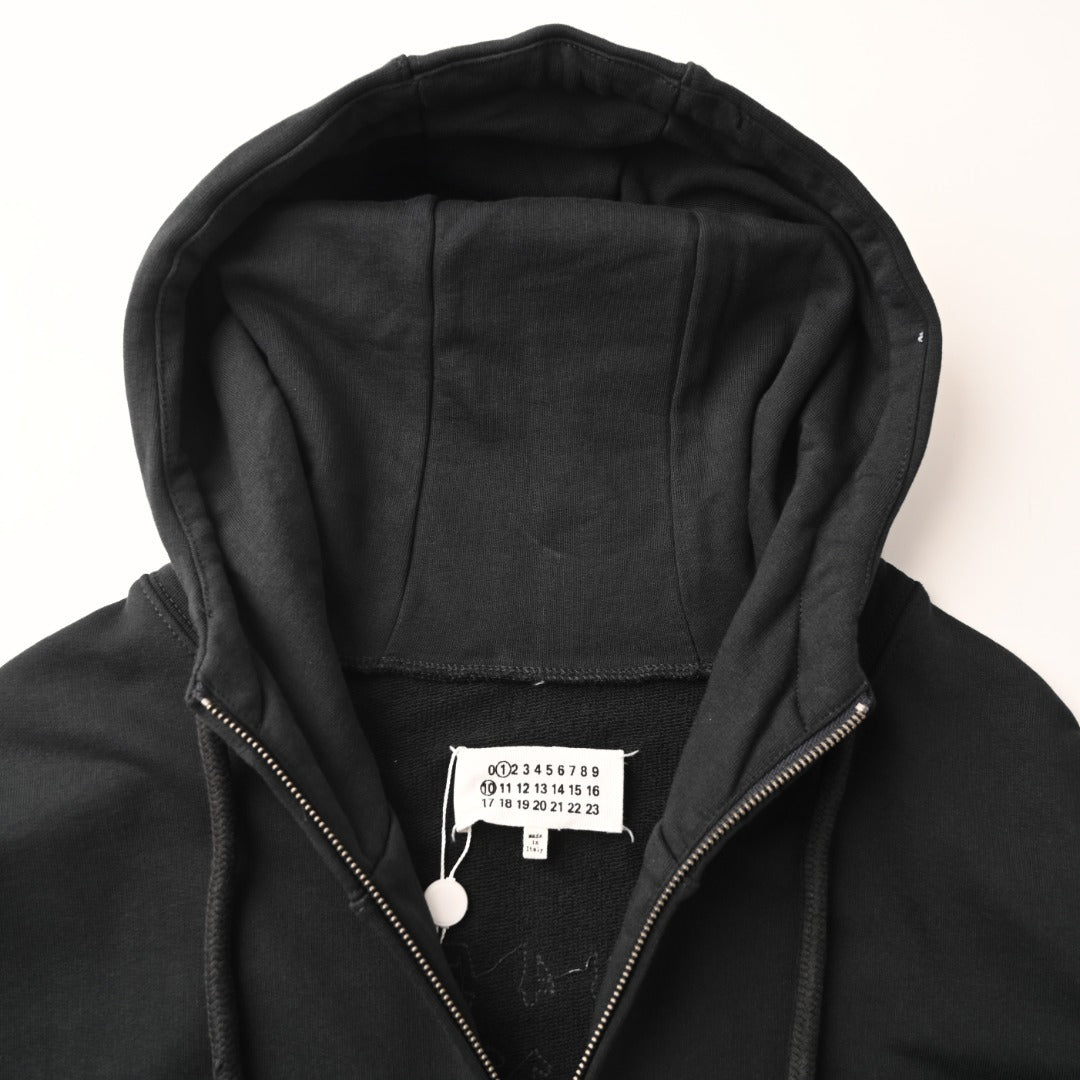 Full-Zip Hooded Black