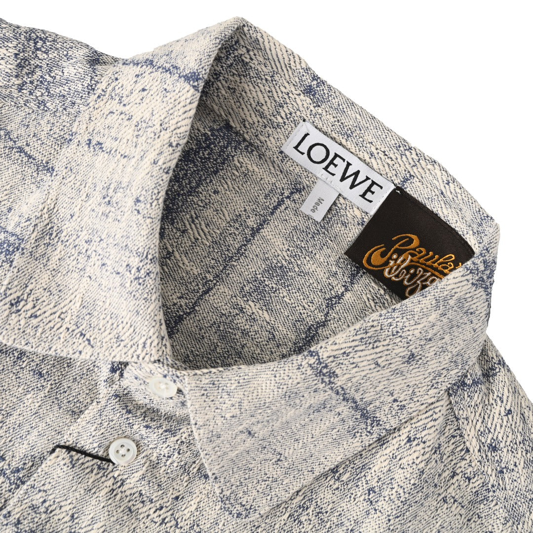 Anagram Slub Denim Light Blue Cream