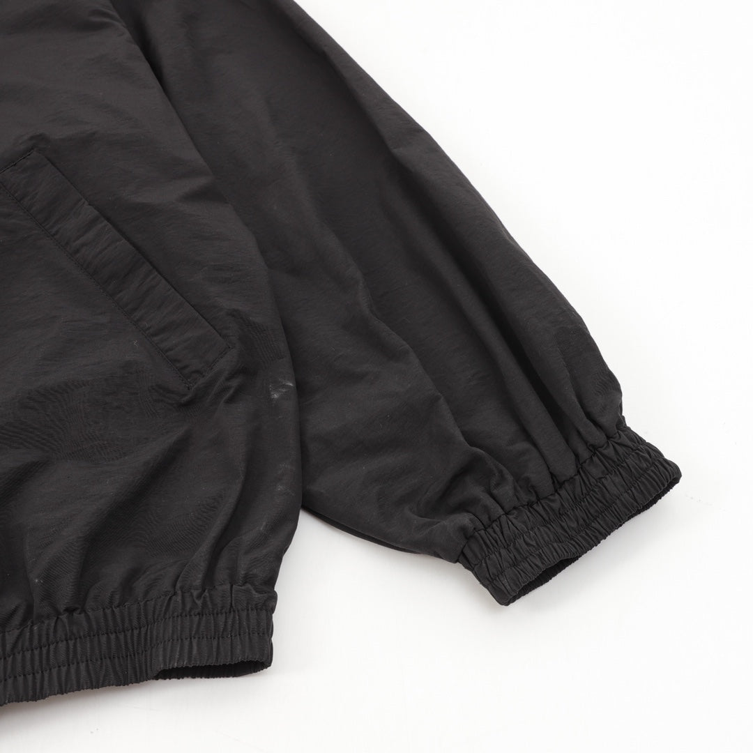 Stand Collar Zip-Up Jacket Black