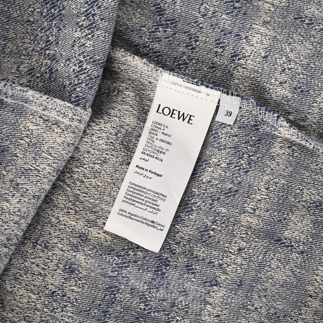 Anagram Slub Denim Light Blue Cream