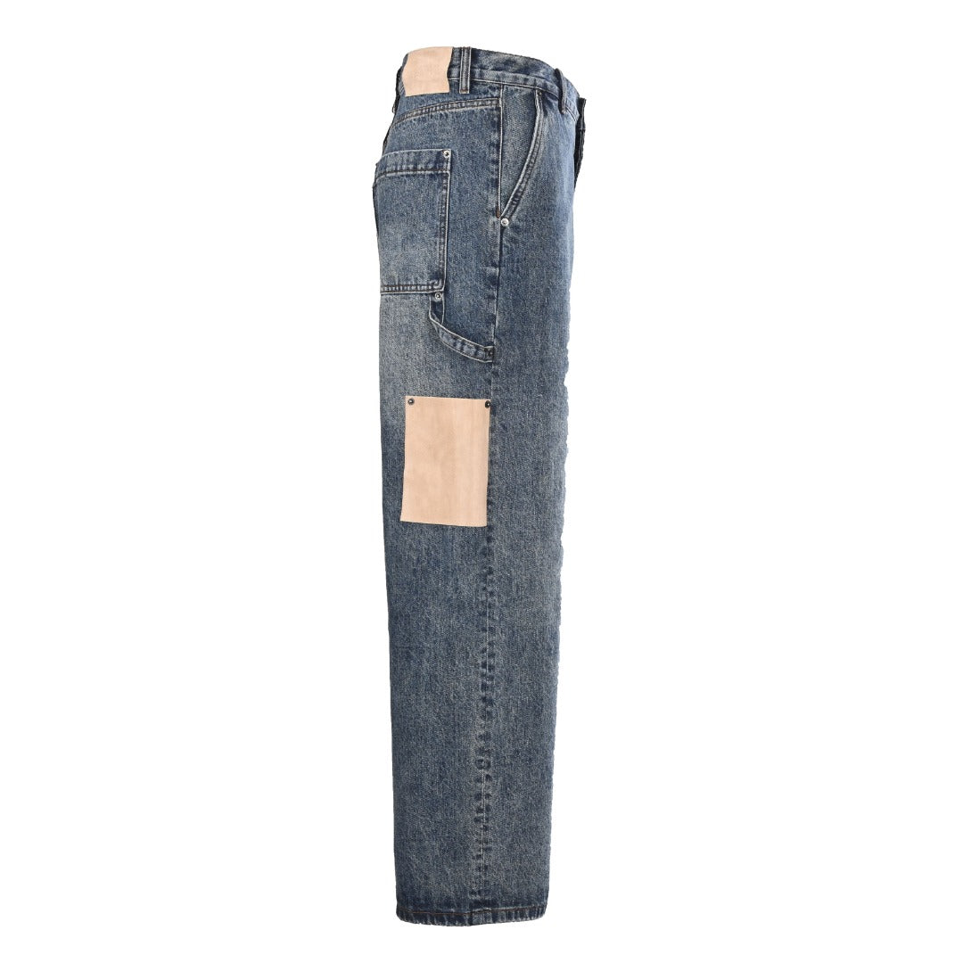 Acid-Wash Utility Denim